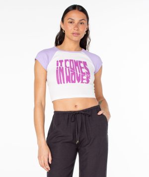 Comes In Waves Cropped Baby Tee